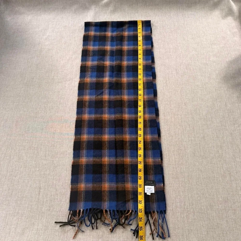 J. crew 100% Cashmere Plaid Scarf prep academia heritage Americana collegiate